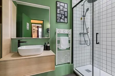 Salle de bains dans l'établissement Appartement Friends