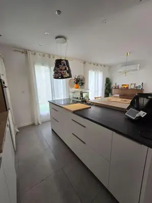 Cuisine ou kitchenette dans l'établissement Le cocon du Parisis