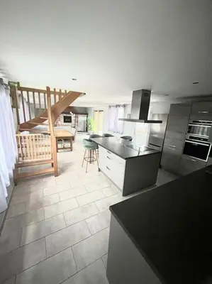 Cuisine ou kitchenette dans l'établissement Mesnil brayon