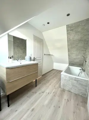 Salle de bains dans l'établissement Mesnil brayon