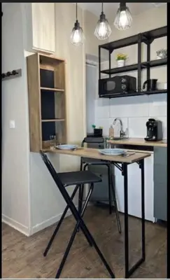 Cuisine ou kitchenette dans l'établissement la cale à la mer