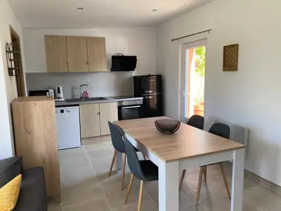 Cuisine ou kitchenette dans l'établissement Un séjour à la ferme