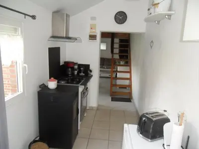 Cuisine ou kitchenette dans l'établissement Le clos des tracteurs d'antan