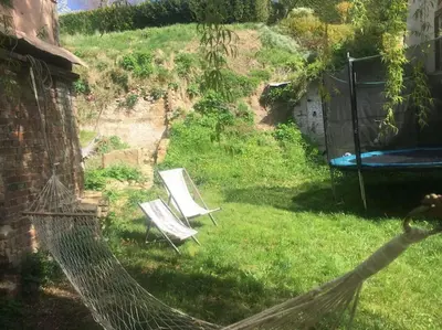 Jardin de l'établissement Grande maison à 1H de la mer et 1H de Paris