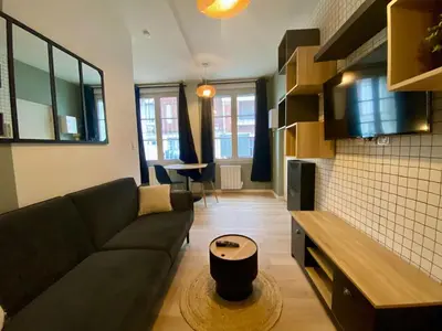 Coin salon dans l'établissement Appartement rempli de douceur - 350