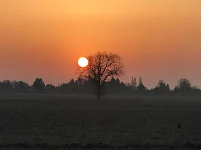 Lever ou coucher de soleil vu de le B&B/chambre d'hôtes ou à proximité