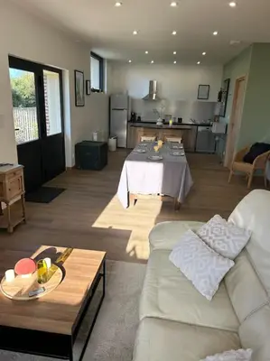 Cuisine ou kitchenette dans l'établissement Gites les Amourettes