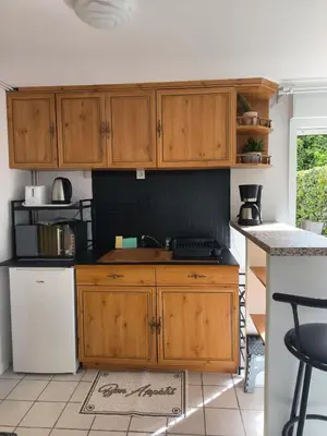 Cuisine ou kitchenette dans l'établissement Gîte de la Mardelle