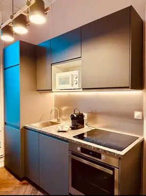 Cuisine ou kitchenette dans l'établissement Le Nid de Forges