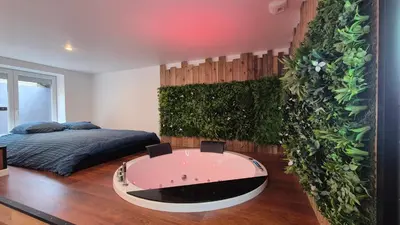 Un ou plusieurs lits dans un hébergement de l'établissement Balnéo Nuits Tranquilles Rouen
