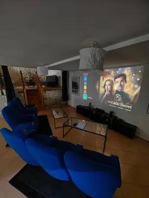 Télévision ou salle de divertissement dans l'établissement Cosy Ciné 8