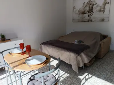 Coin salon dans l'établissement Gîte la grange