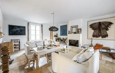 Coin salon dans l'établissement Beautiful Home In Gommecourt