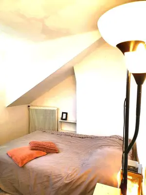 Un ou plusieurs lits dans un hébergement de l'établissement Appartement de 60m2 à 20 minutes de Paris