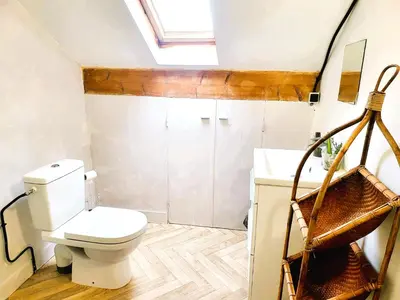 Salle de bains dans l'établissement Appartement de 60m2 à 20 minutes de Paris
