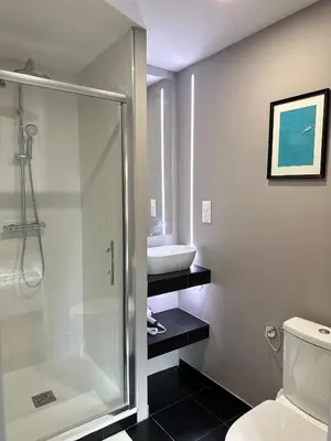 Salle de bains dans l'établissement Chambre privée 