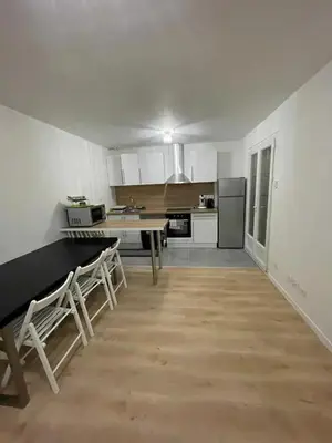 Cuisine ou kitchenette dans l'établissement Maison familiale proche Paris