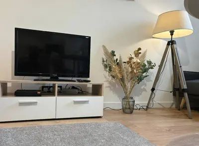Télévision ou salle de divertissement dans l'établissement Studio cosy en centre-ville