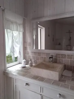 Salle de bains dans l'établissement Le Charme au Fil de l'eau