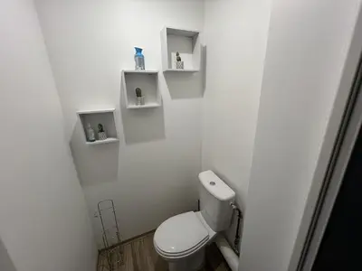 Salle de bains dans l'établissement Amiens, appart douillet 2-4P