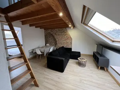 Coin salon dans l'établissement Amiens, sous les toits 4-6 pers
