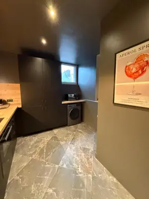 Cuisine ou kitchenette dans l'établissement Cosy Room & SAUNA Hypercentre Dieppe