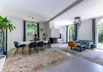 Coin salon dans l'établissement Serenity House - Maison 6 personnes - Villennes-sur-Seine