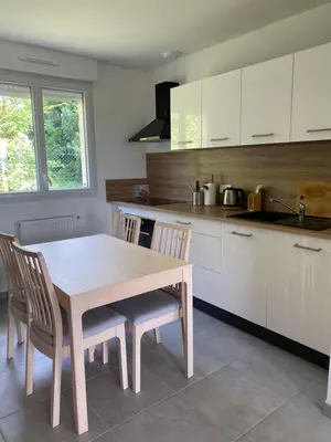 Cuisine ou kitchenette dans l'établissement Gîte la clé des champs
