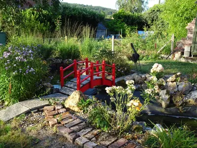 Jardin de l'établissement La Roseraie du Prieure