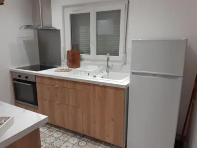 Cuisine ou kitchenette dans l'établissement Amiens la vénus de renancourt face au zenith
