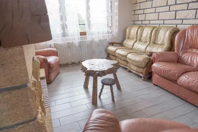 Coin salon dans l'établissement Villa des champs