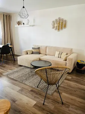 Coin salon dans l'établissement Le Renard - Logement calme avec parking