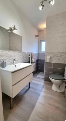 Salle de bains dans l'établissement Le Musoir