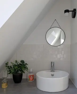 Salle de bains dans l'établissement Charmant T3 Hypercentre - Navette Aéroport à 2 pas
