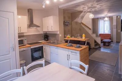 Cuisine ou kitchenette dans l'établissement Gite Amiens