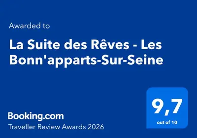 Certificat, récompense, panneau ou autre document affiché dans l'établissement La Suite des Rêves - Les Bonn'apparts-Sur-Seine