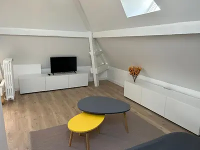 Télévision ou salle de divertissement dans l'établissement Appart hôtel Doumer