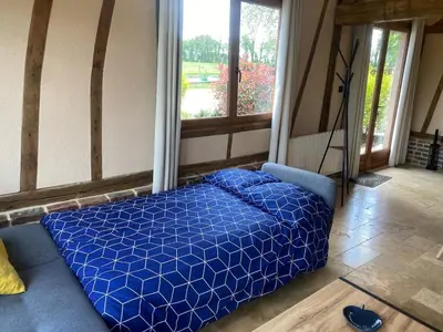 Un ou plusieurs lits dans un hébergement de l'établissement Gîte de l'Epinay Cerise