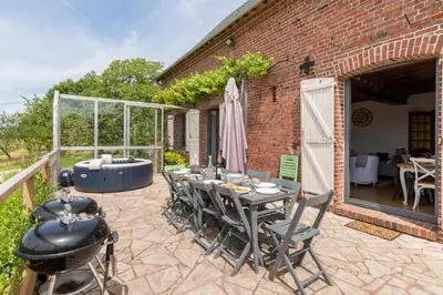 Balcon ou terrasse dans l'établissement Le gîte du Papillon - Normandy Holiday Cottage