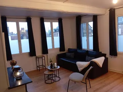 Coin salon dans l'établissement Magnifique et Grand T3 au cœur de la Normandie