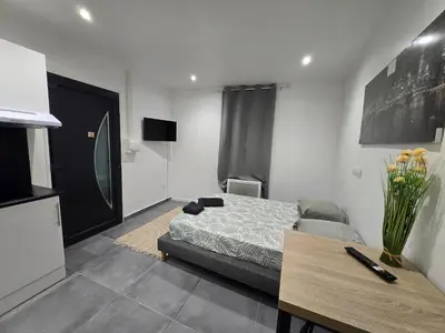 Télévision ou salle de divertissement dans l'établissement STUDIO COSY Meulan En Yveline