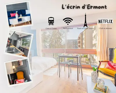Coin salon dans l'établissement L 'Écrin d' Ermont