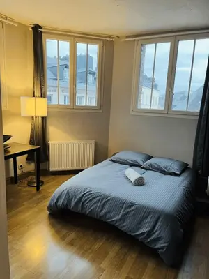Un ou plusieurs lits dans un hébergement de l'établissement Appartement Hyper Centre Rouen