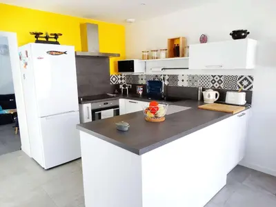 Cuisine ou kitchenette dans l'établissement Quai 31 saint Gilles Croix de Vie