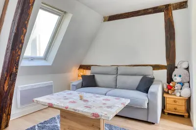 Coin salon dans l'établissement Appartement dans l'hypercentre de Rouen