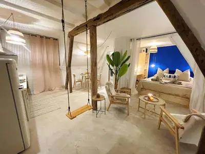 Coin salon dans l'établissement La Suite Beldi Crush, Cosy & Hypercenter