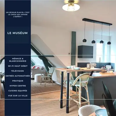 Télévision ou salle de divertissement dans l'établissement Le Muséum - Confortable avec Vue sur la Cathédrale