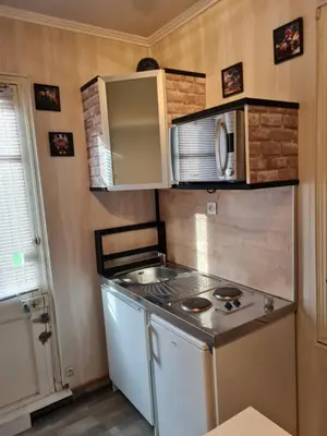 Cuisine ou kitchenette dans l'établissement Ocean2