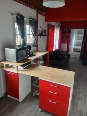Cuisine ou kitchenette dans l'établissement Les Coquelicot