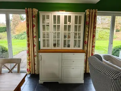 Coin salon dans l'établissement Gîte de Vallonchêne